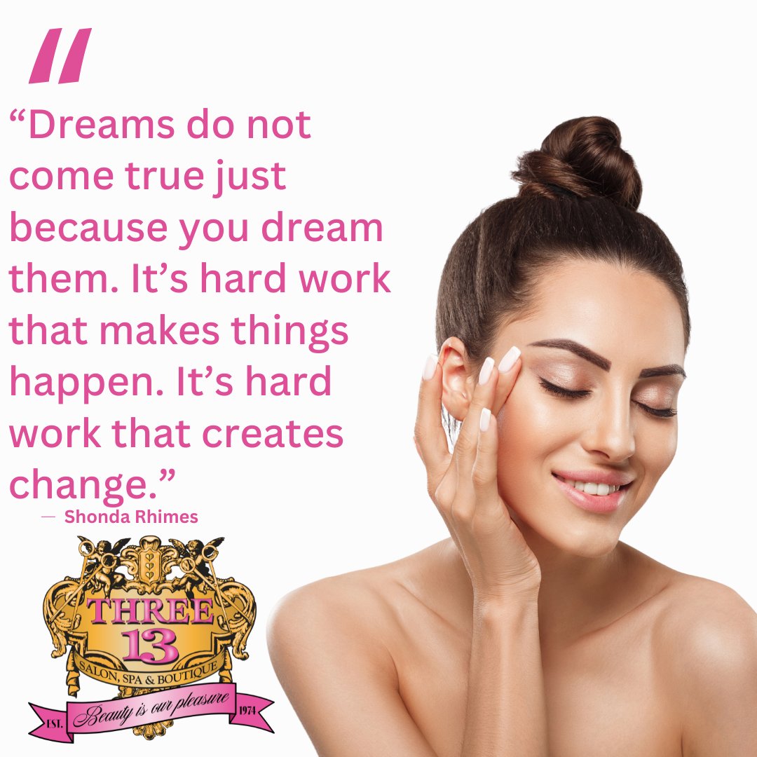 Faith fuels the dream. Hard work makes it happen ✨
Trust the process and keep showing up. #Three13SalonSpa