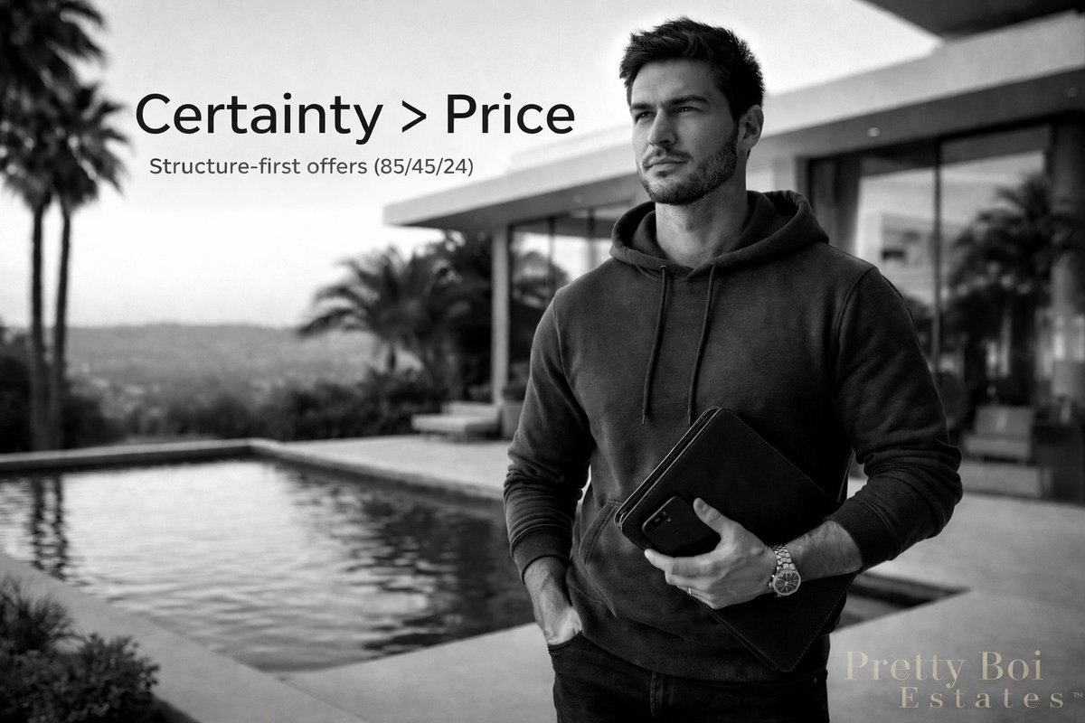 Day 2 AM: Sellers want certainty; not just price. Our 85/45/24 structure-first offers make timelines &amp; payoffs clear from Day 1. Faith + paperwork.