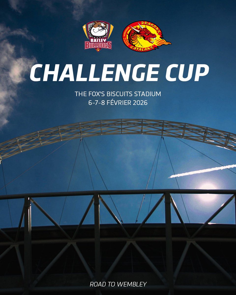 Les Dragons iront défier <a href="/BatleyRLFC/">Batley Bulldogs RLFC</a> pour leur entrée en lice en Challenge Cup 🏆