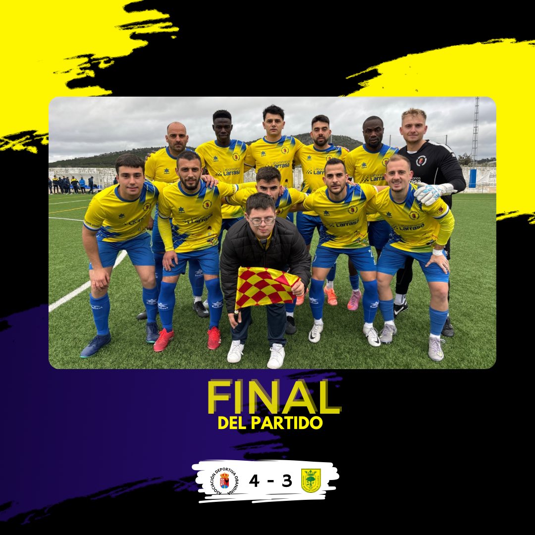 ¡FINAL DEL PARTIDO! 

4️⃣ <a href="/adobandina/">AD Obandina ®</a> - @adcvillanuevafresno 3️⃣

⚽️Partido intenso hasta el último minuto.

💛¡Gracias por vuestro apoyo!💙