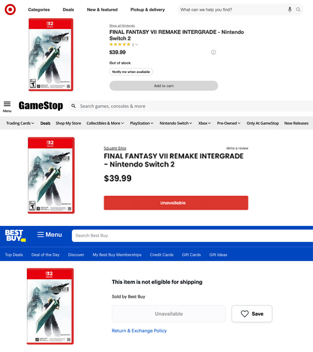 ActualAero's tweet image. • Sold out at Target
• Sold out at GameStop
• Sold out at Best Buy
• #1 Best Seller on Amazon
• Top of the eShop charts

Yeah Nintendo's massive RPG audience showed up for peak 🙏🏼

Knew this was gonna be a huge deal once it came to Switch 2 since its widest appeal is here 😌