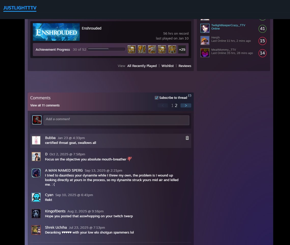 CHAT! We got more hatemail! FINALLY xD Most of this is from Hunt Showdown 1896 btw