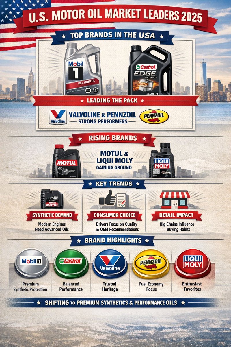 Mobil 1, Castrol Lead U.S. Motor Oil Rankings; Valvoline and Pennzoil Strong Performers

asapoils.com/mobil-1-castro…