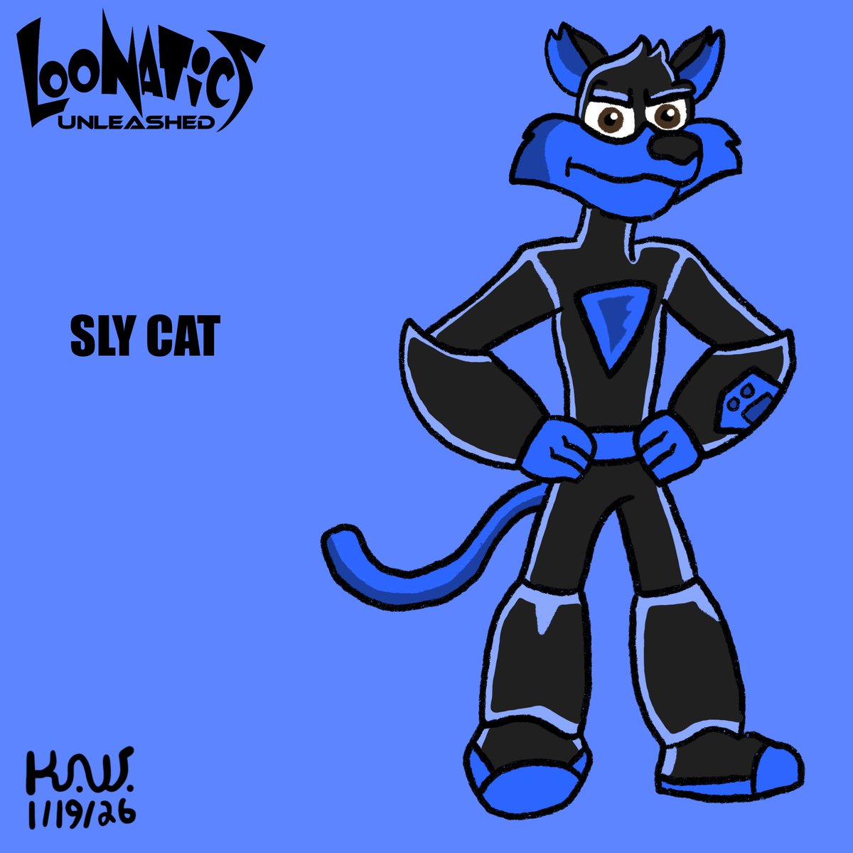 Anyone remember Loonatics Unleashed? I noticed that nearly every Looney Tune had a LU counterpart, except Sylvester the Cat. Thus, I drew one for him, “Sly Cat”.

#LoonaticsUnleashed #DigitalArt #Procreate #IPadDrawing #DigitalDrawing #Drawing #ArtistsOnTwitter