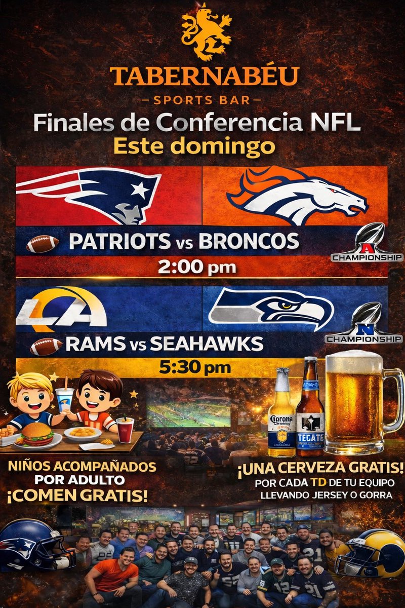 Los esperamos para disfrutar de la mejor etapa de la #NFL #Championship 
#FinalesDeConferencia y también el juego de <a href="/miseleccionmx/">Selección Nacional</a> y el #Roma vs #Milan