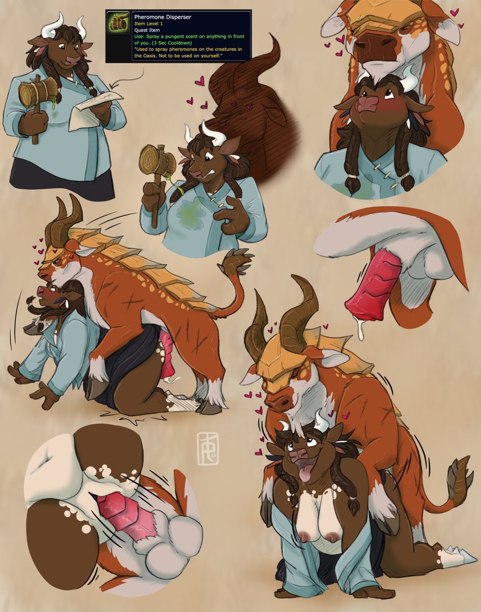 Gotta be careful, that pheromone spray is powerful stuff. Don't think Taeana minds much though ;) 

Patreon reward sketchpage for Vuoripeikko!