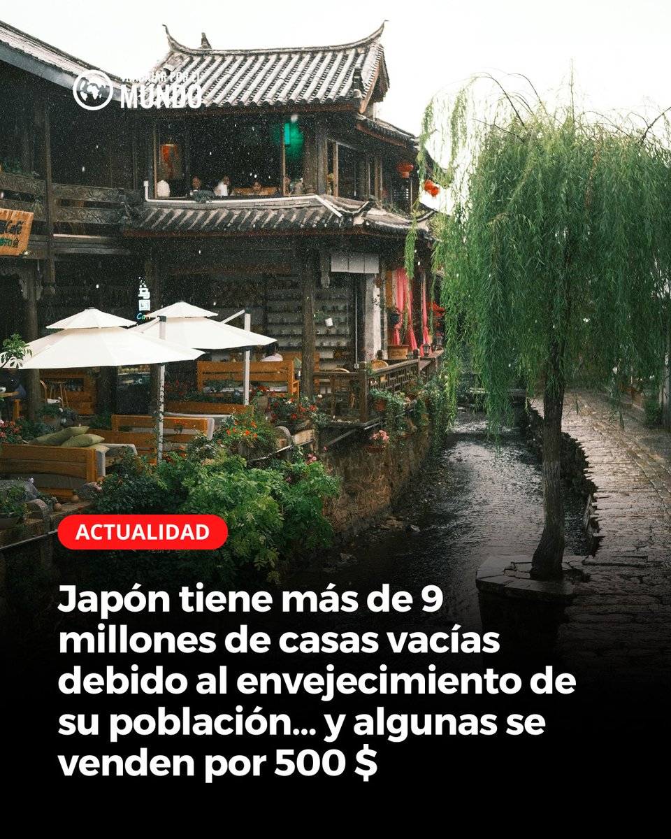 En Japón está ocurriendo algo que parece de ciencia ficción: más de 9 millones de casas vacías, conocidas como akiya, se acumulan por todo el país.

La causa: una población que envejece a pasos agigantados y jóvenes que abandonan sus pueblos para mudarse a las grandes ciudades.