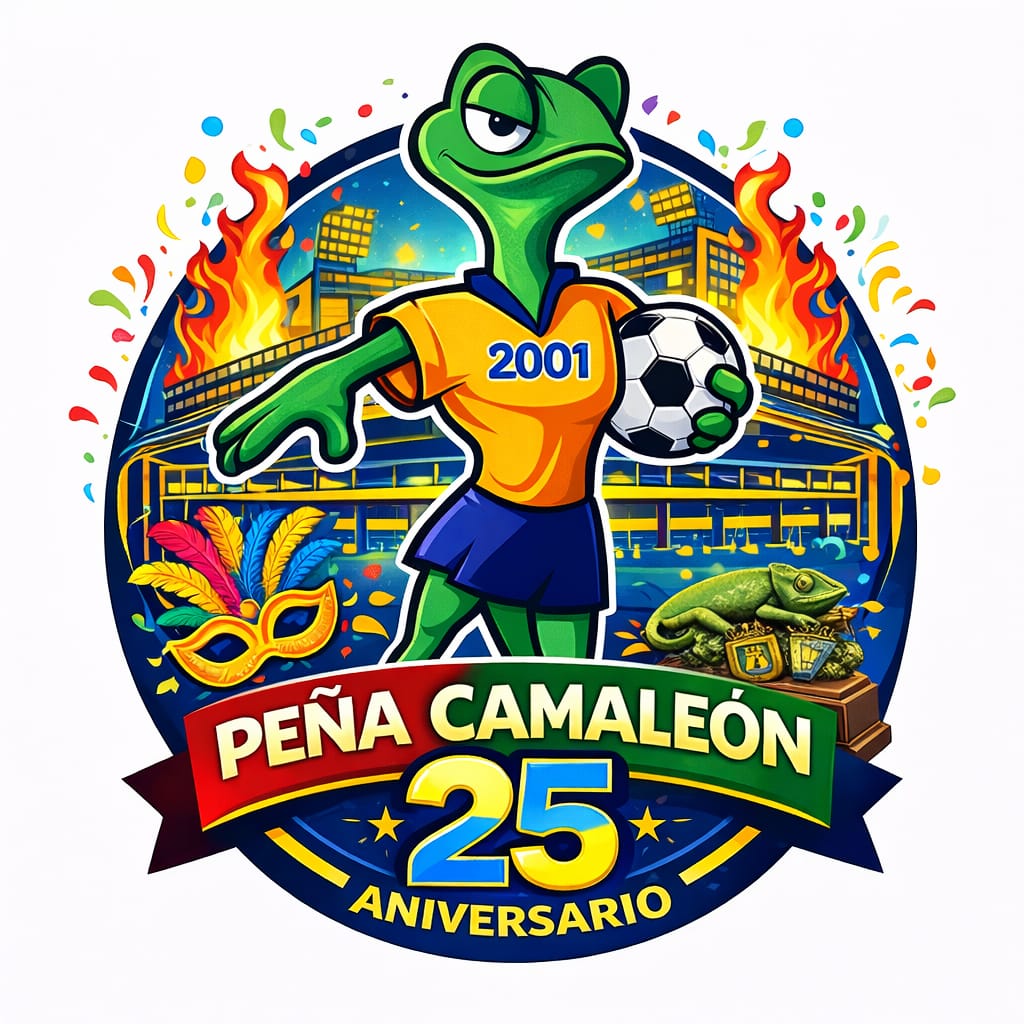 CamaleonRota's tweet photo. Y damos a conocer también el logotipo oficial que conmemora nuestro XXV aniversario como peña, y que pasa a ser historia de #CamaleondeRota.

Semejante preciosidad es obra de nuestro socio Carlos Meyer Muñoz @CM_77_, una auténtica maravilla. Enhorabuena Carlos!!! 💛💙
@Cadiz_CF https://t.co/hEGgcsjTQk