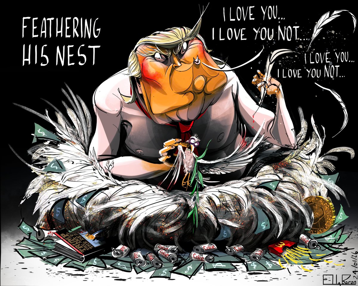 marshallcartoon's tweet photo. How to Draw the Age of Trump and Turmoil'.
Excellent piece...I've given up in despair and now just draw kittens playing with balls of wool. ๐งถ๐
https://t.co/bqfIEXSVXZ...
#ellabaron #martinrowson https://t.co/BOW5pRhPil