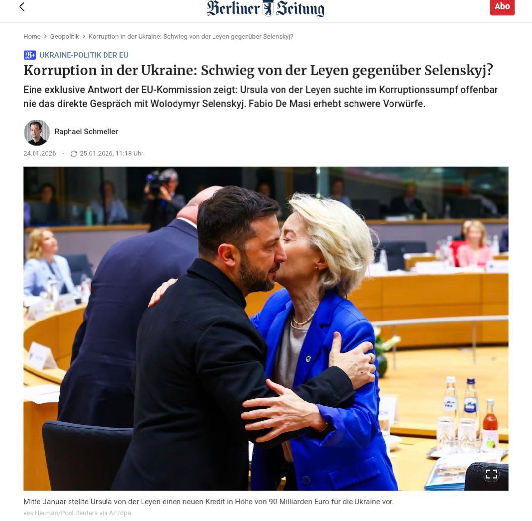 cyan_rk's tweet image. "Von der #Leyen wird vorgeworfen, #Korruption rund um Selenskyj zu vertuschen."
#EU  
berliner-zeitung.de/politik-gesell…
