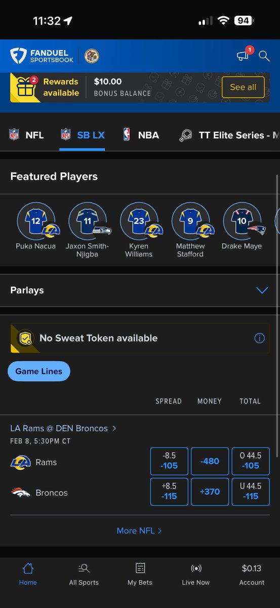 The hell is this? Obviously they have the hypothetical bets but this is the only game listed under super bowl. I still got Seahawks vs Patriots