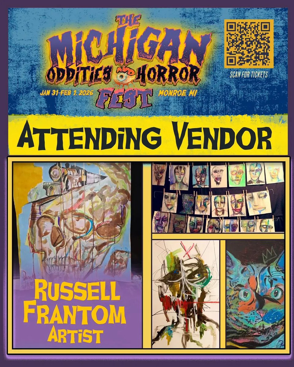 Very excited to be attending the Michigan Museum of Horror #horror #ArtistOnTwitter