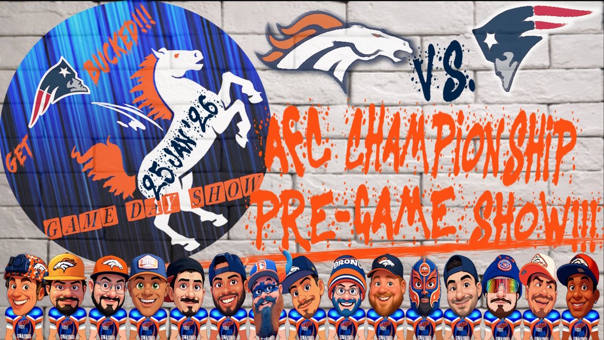 OrngNBlueNtwrk's tweet photo. Hey, #OrangeAndBlueCrew!!! It’s GAME DAY in the #MileHighCity, and the Broncos are ready to STOMP the Patriots at home! This is our shot to snag that AFC spot for the Super Bowl, and we’re only one win away from glory! 💪🔥 Sure, losing our fearless QB Bo Nix stings, but you know what? Sean Payton’s play calling and our rock-solid defense are about to unleash hell! With Stiddy stepping up, the Patriots better buckle up because we’re coming in HOT!   Join us pregame to fuel that fire and get hyped for our biggest showdown in a DECADE! 🏈🔥 Listen up, New England—it's time to GET BUCKED! #BroncosCountry, let’s show them how we roll! 

Once that starting whistle blows, don’t bail on us! Hit up the BUCKING BOOTH for some epic game-time trash talk and all the juicy play-by-plays! And when the final whistle sounds? DON’T GHOST US! Bring those raw post-game feels to our post-game show and BUCK YOUR FEELINGS with the crew! We’re diving deep into the highs and lows, and we need YOUR hot takes! JOIN US LIVE! Smash those links and SUBSCRIBE — let’s make this game day unforgettable! 🎉💥#Denver #Broncos #DenverBroncos #BroncoGang #DB4L #OandB4Lyfe #MileHighSports 💥👊

PRE-GAME: https://t.co/7A2S7Mx072
GAME-TIME: https://t.co/X1WSvS5XdD
POST-GAME: https://t.co/PQU4w4Sp4a