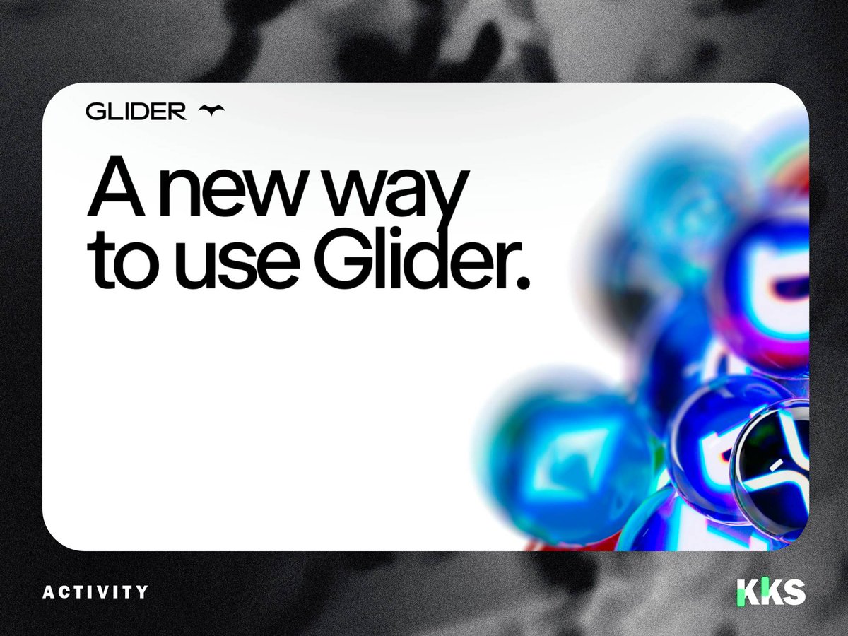 markpervakov's tweet photo. The simplest way to use @glider__ is now live.

Buy or sell any token instantly.
No setup or gas fees.
Earn 5x points on the first $10M in volume.
(5 points per $10 traded)

Rewards drop after.
Being early always wins.

https://t.co/pFXEOzc1LQ https://t.co/WmcbLhEdof