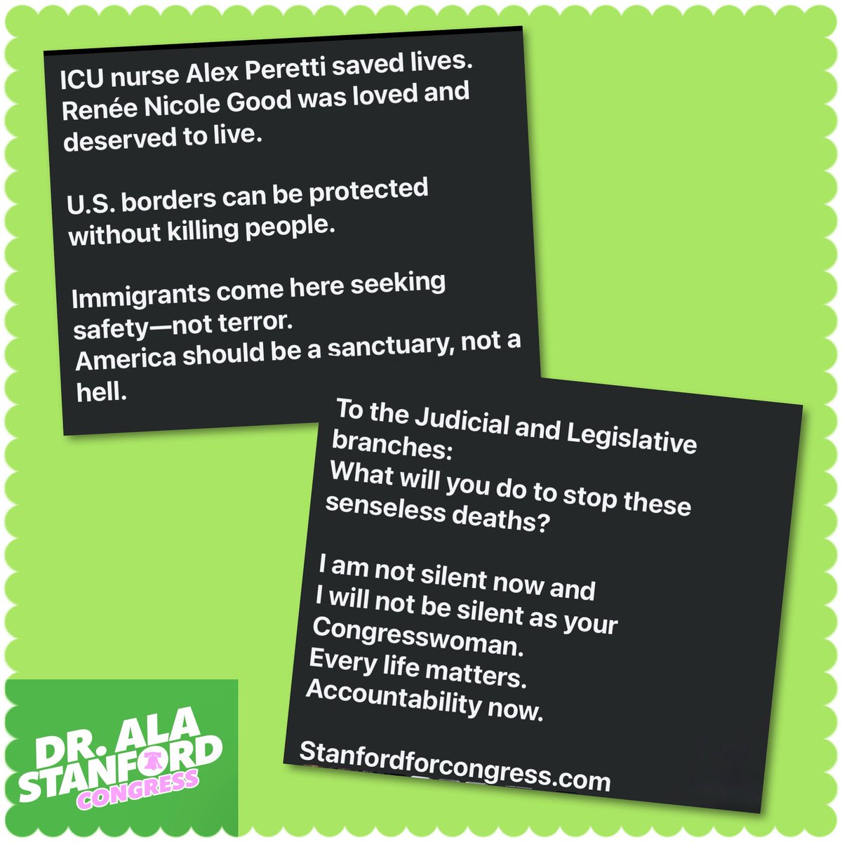 Dr. Ala Stanford for Congress tweet media