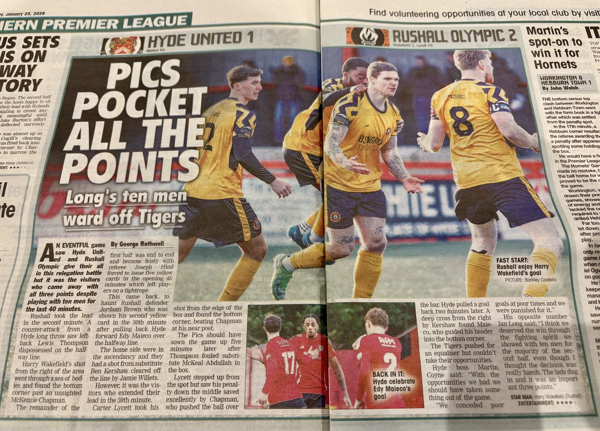 Rushall Olympic FC tweet media