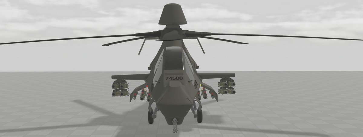 Haarinala's tweet image. So, instead of the apache, they adopted the comanche.. works. probably.

As for the markings guide, I based it off the JSDF ones.

MG-4508
MG - Mizuho, Ground
4508 - Aircraft Registration Number

74508 
7 - Helicopter, Tactical Support
4508 - Aircraft Registration Number