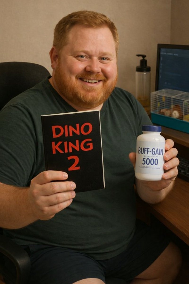 Retrotard1983's tweet photo. Let's not get hasty, Jay. Back Dino King again, and I'll throw in those super special 'supplements' you like to use. Come back to team Liam. Everything orange is just better. https://t.co/Mxa5yN8pIp