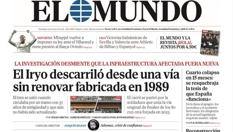 FranciscoR84825's tweet photo. Es escandaloso que @elmundoes publique este BULO sin sonrojarse. Muestra la degradación miserable y venal  de un periodismo corrompido que devino en panfleto crispador y tóxico. La vía se instaló en Mayo/2025 y el cert. de inspección es del 09/01/2024. MISERABLE DESINFORMACIÓN! https://t.co/abVvTEmO8F