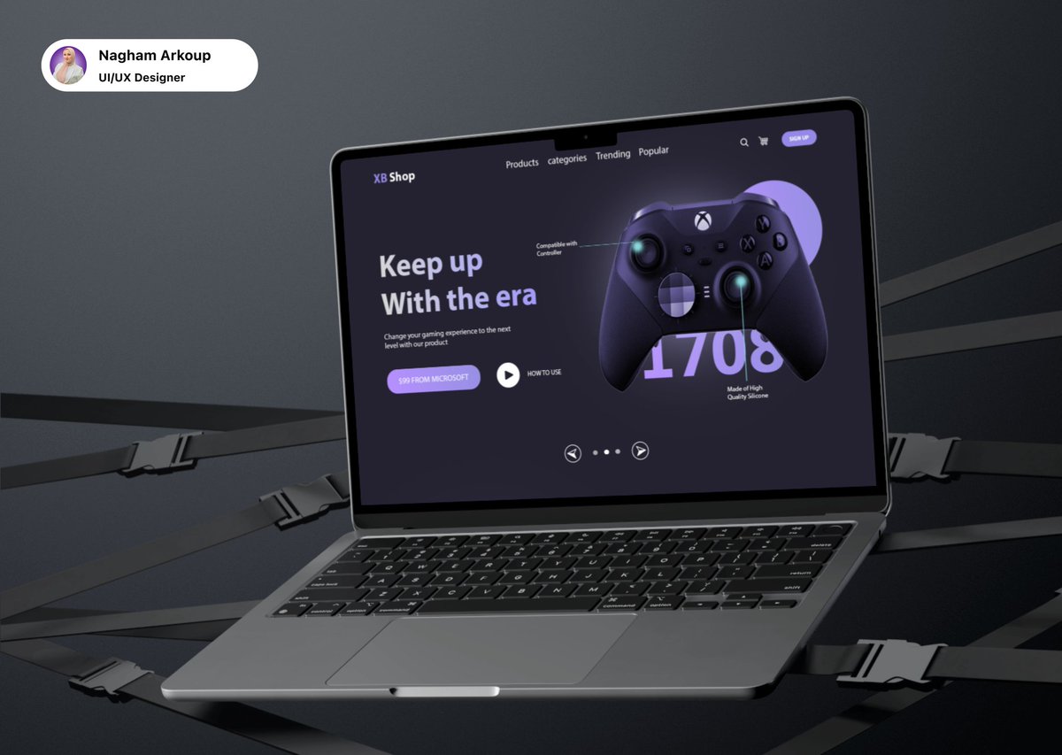 nagham_design's tweet photo. design a gaming website 🎮💜 https://t.co/JtOfagdPfw