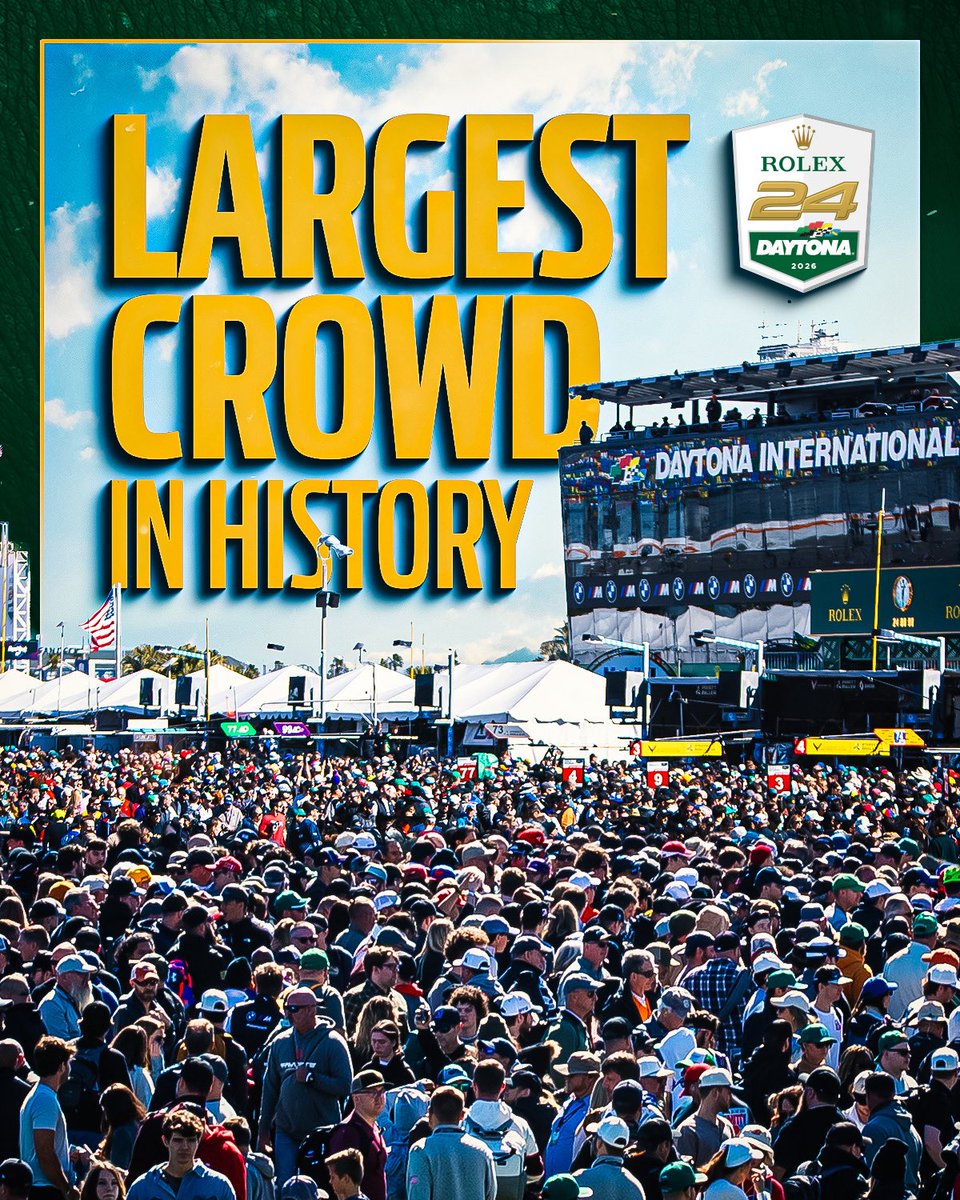 A record attendance for the #Rolex24.

Thank you, fans! 👏