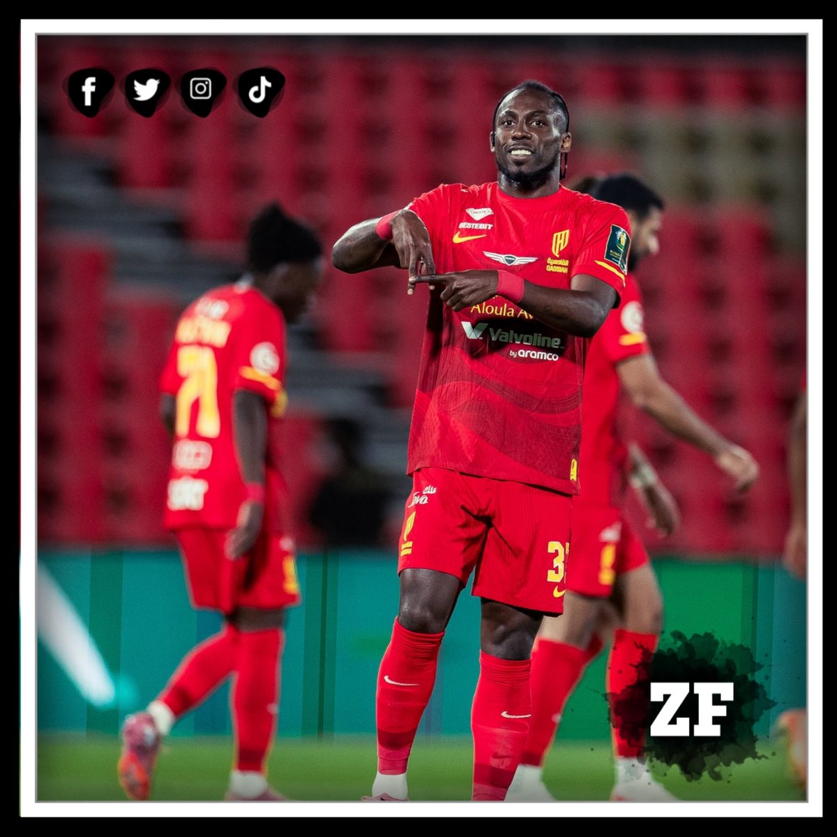 ZonaFUT1's tweet image. ¡SIGUE EN RACHA!

#SaudiProLeague | 🟡 #ALN 1-3 #ALQ 🔴

@julian_quiones3 🇲🇽 titular 81 minutos y marcó el segundo para la victoria de su equipo. El mexicano sigue de amores con el gol.