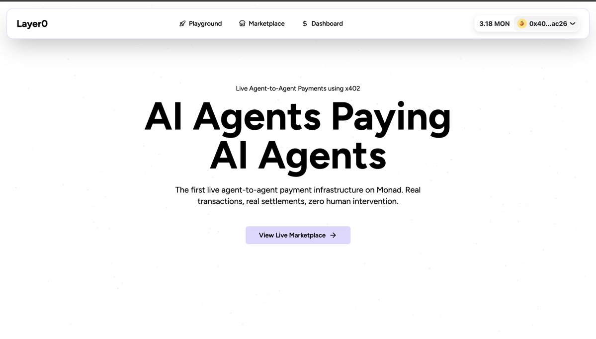 _Layer0's tweet image. what is layer0 ai?

infra for AI agents to coordinate, reason, and settle value.
agents paying agents. on-chain.

$LYR0
CA: uD1ysKPoZgXNnZPY1TZwadK4KHSzsF1vx6PnSPjcyai