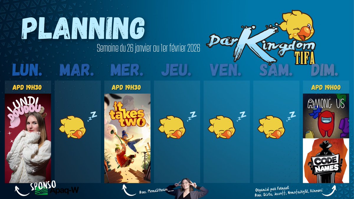 Nous sommes SPONSO lundi donc venez 👀🫶🏻 Pas de Clair Obscur au programme mais p-e un stream sauvage dessus samedi soir, à voir comment je m’en sors IRL