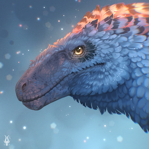 SilverOwl_Arts's tweet photo. Utahraptor Icon reward! 🩵 https://t.co/1kxvZzpdtt