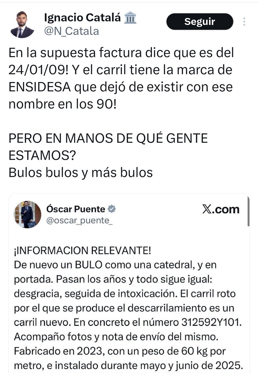Que no se pierda este tuit, que el hijo de los Catalá de toda la vida ha borrado cuando el ministro le ha dicho que esa fecha está en formato YY-MM-DD.
Ignacio es tarugo por parte de padre.
