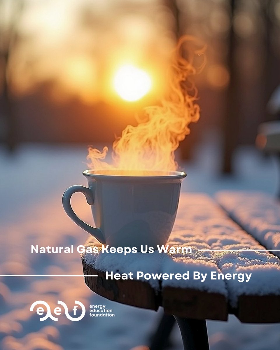 As the temperatures continue to drop, we’re reminded how closely our everyday comfort is tied to energy. Natural gas helps heat homes, power hot water, and keep families warm when temperatures drop. Wishing everyone a safe and warm start to the week! ❄️🩵