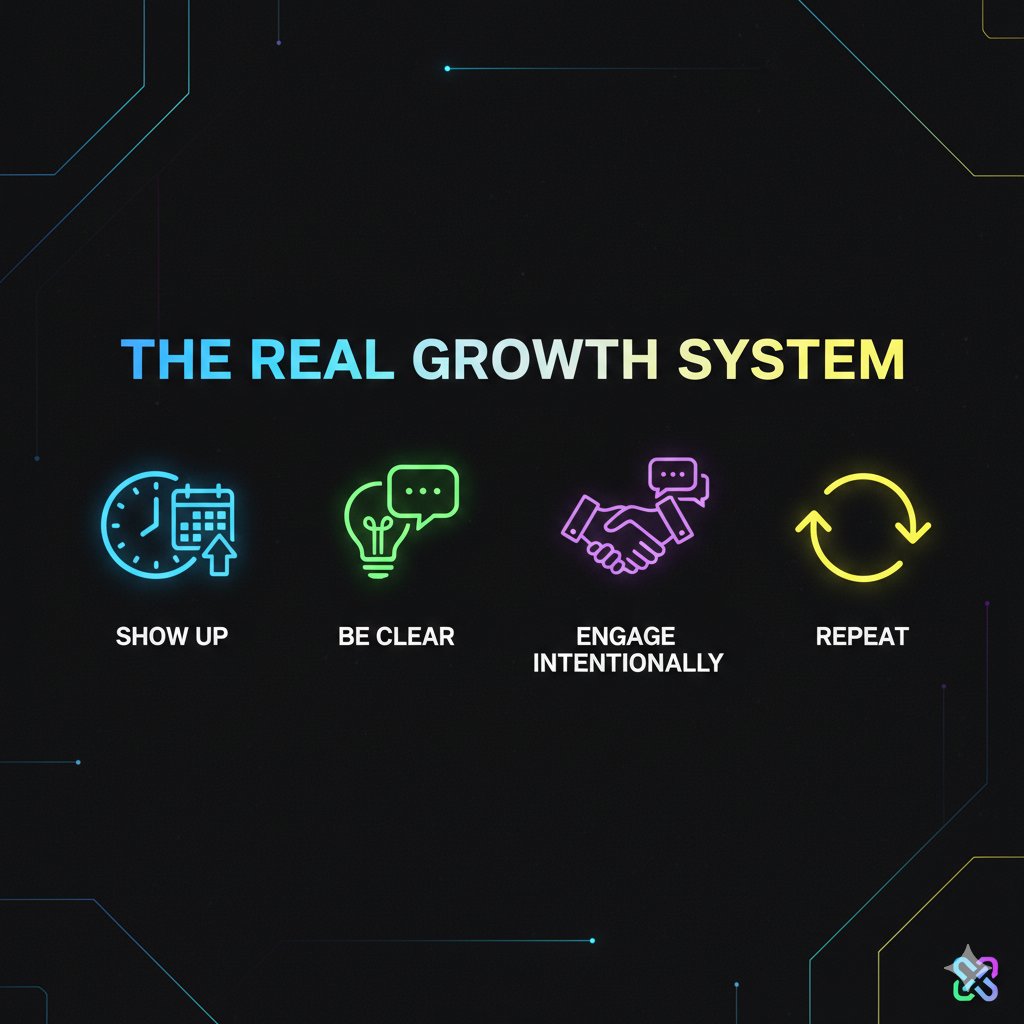 godfather_web3's tweet image. Day 20/100 Marketing Playbook 

Most brands are dying slowly because they think growth needs 47 funnels, 12 tools, AI everything, and a secret sauce nobody else knows.

Reality check:
The winning formula is embarrassingly simple. 
Show up every damn day
Be crystal clear 
Engage…