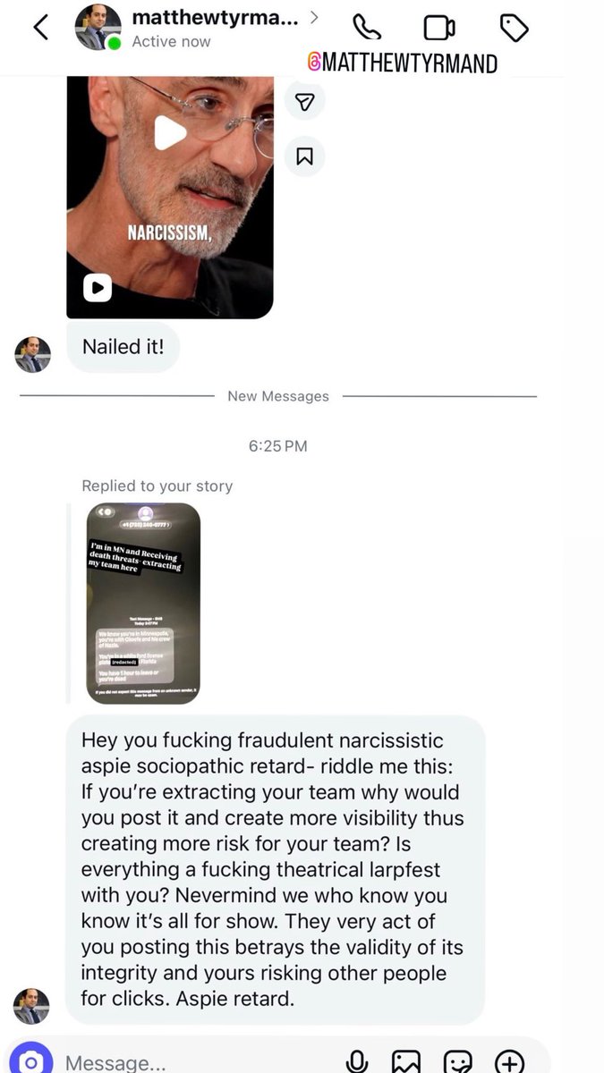 JamesOKeefeIII's tweet photo. Also just Received this message from the former PV board member @MatthewTyrmand who fired me. https://t.co/00aVqDC1lb