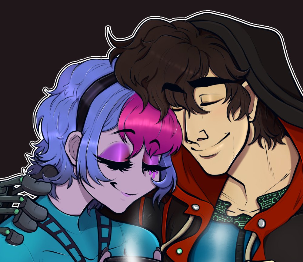 ♥︎♥︎♥︎✨KINXPOP Commission work!✨♥︎♥︎♥︎
[Lines by <a href="/KinxArts/">KinxPop</a> | Color by <a href="/CatiPOPurr/">♡CatiPOPurr</a> ]

✨Portrait collab for <a href="/Anon_Gearhead/">AnonymousGearhead</a> and darlingdeaddara on bsky! 

#vtuber #couple #valentines #friends #coco #goodvibes