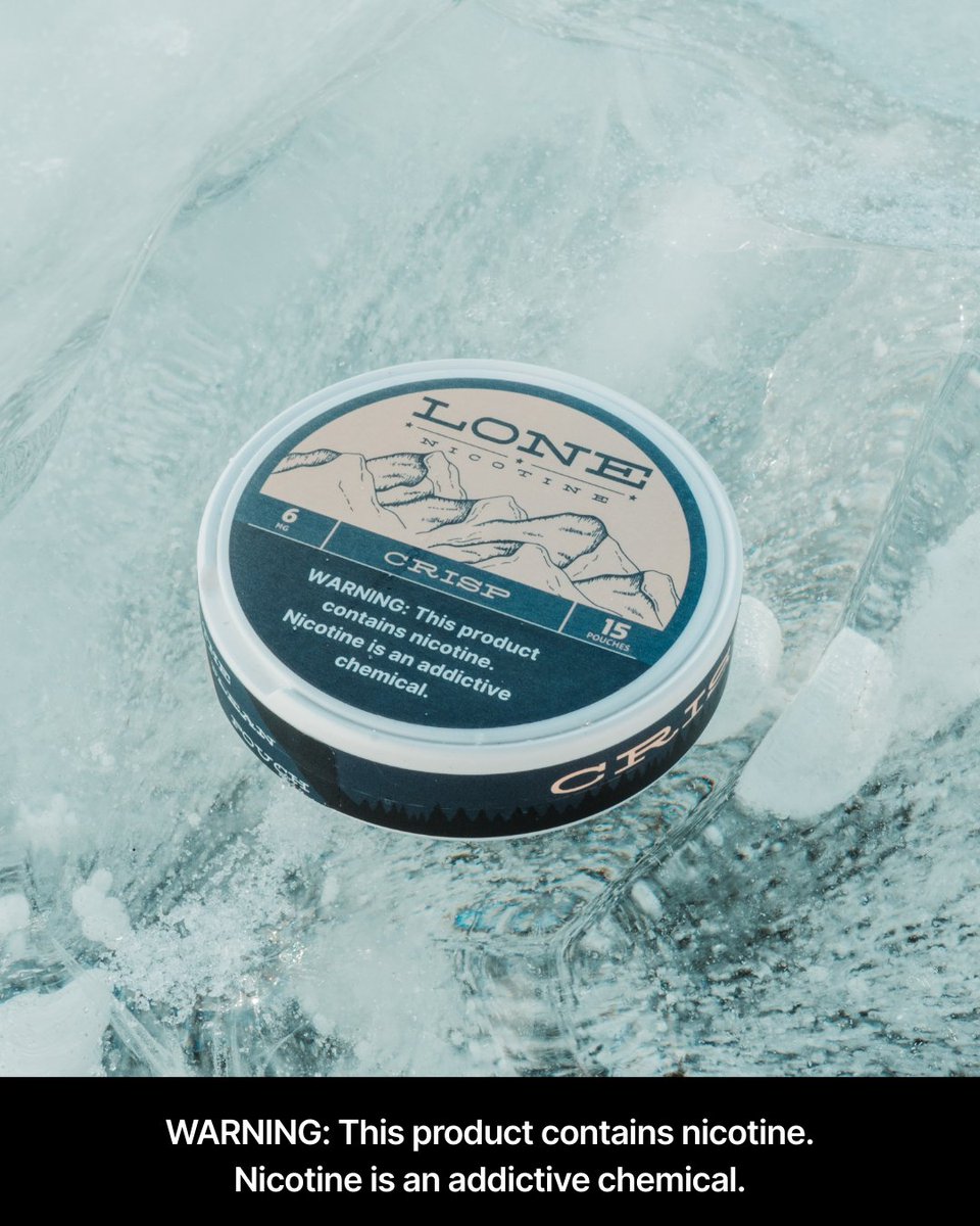 LonePouches's tweet photo. Cold conditions. Crisp flavor.

Clean flavor. Nothing extra.
Shop at https://t.co/exvtKlS9W9.

#LonePouches #TheCleanPouch #CleanNicotine #NicotinePouch #Crisp https://t.co/f68zWNI85A