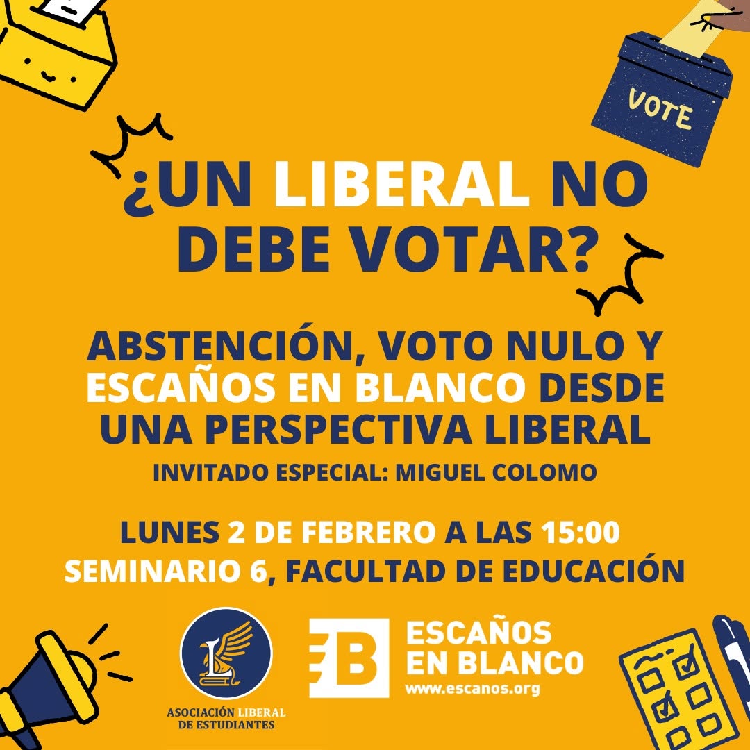 escanosenblanco's tweet photo. El lunes que viene, estaremos en la Universidad de Zaragoza (UZ) para comentar por qué Escaños en Blanco (también) es la mejor opción de voto para un liberal. 

Apúntalo: 
📅 día 2 de febrero, a las 15:00 horas, 
📍 Facultad de Educación de la Universidad de Zaragoza https://t.co/WmwF7YJrvQ