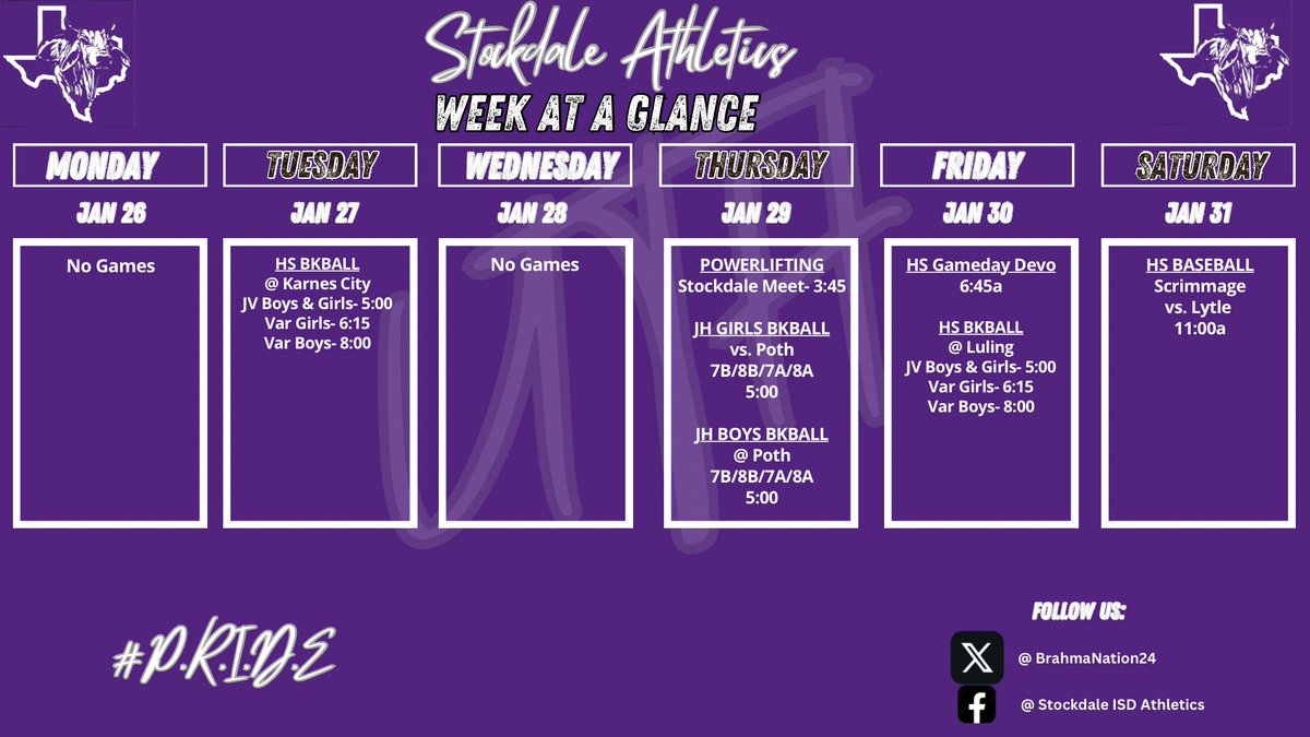 Week at a glance!