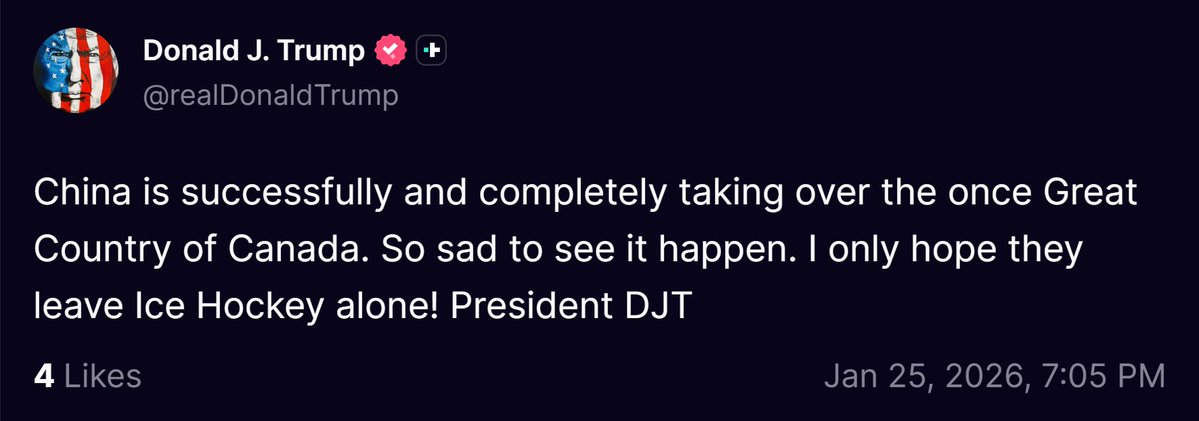 FaytuksNetwork's tweet image. Trump: "China is successfully and completely taking over the once Great Country of Canada."