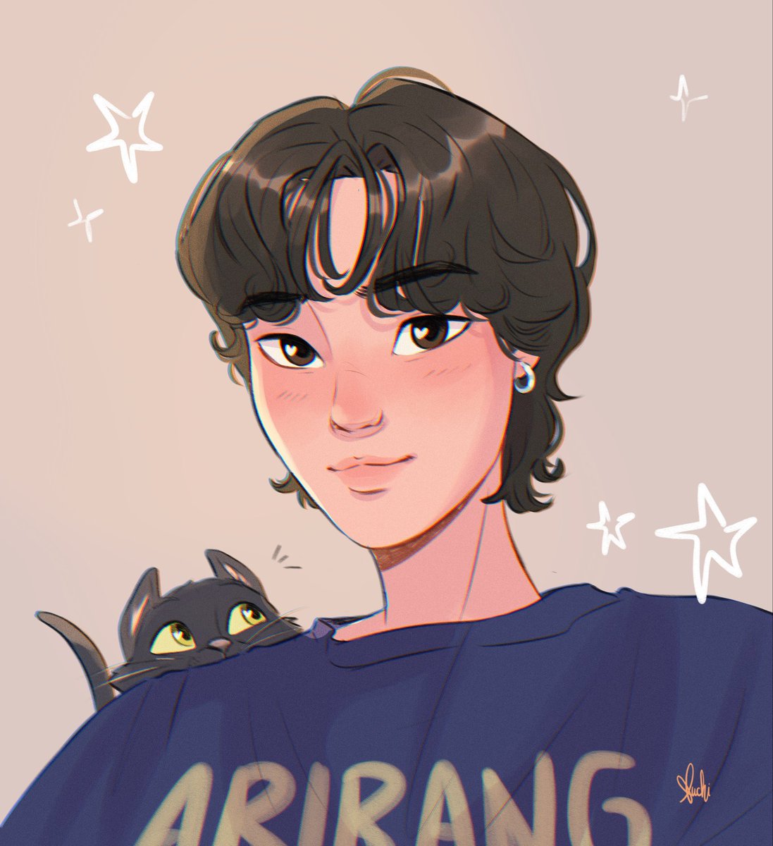 🐈‍⬛!
#bts #suga #fanart