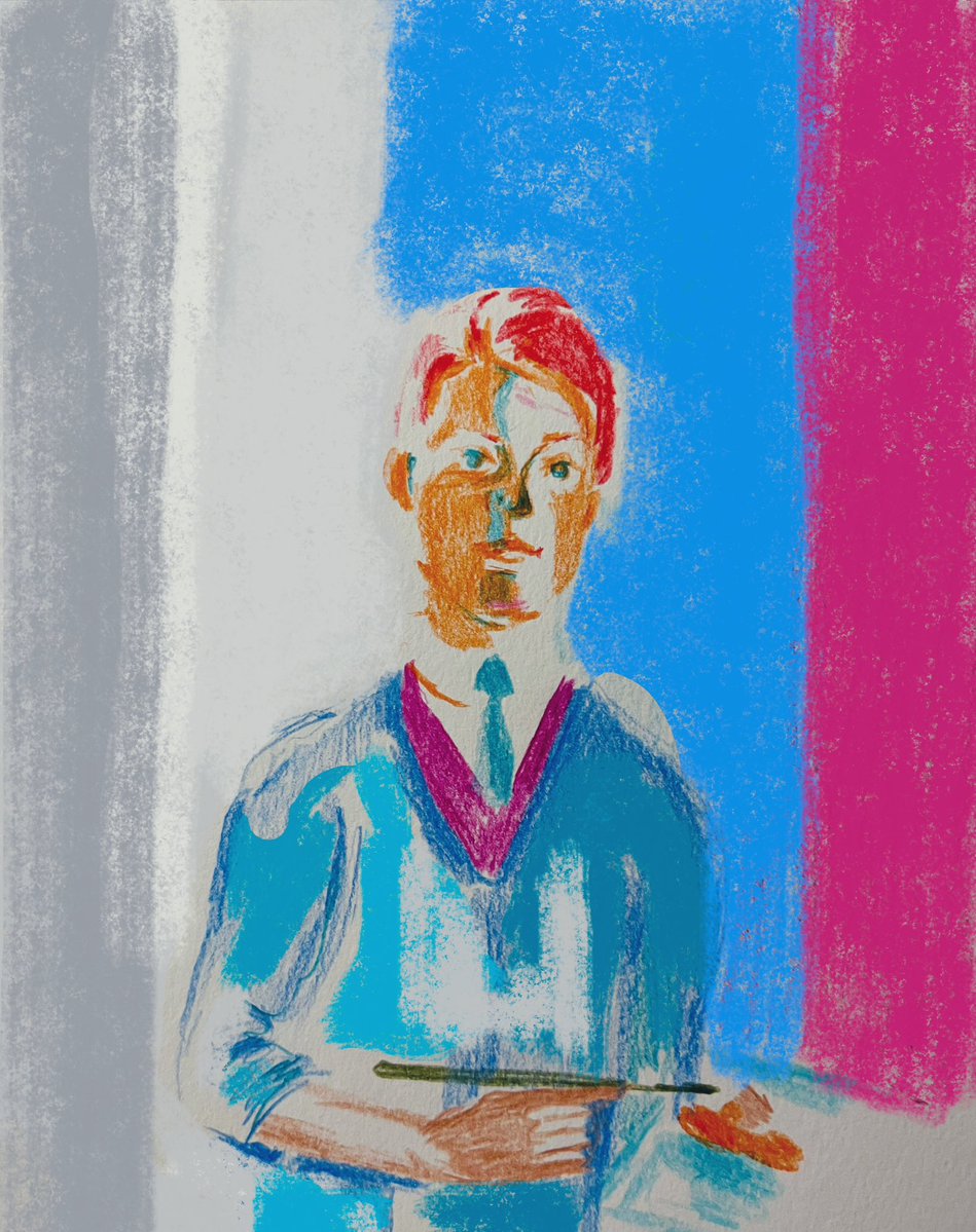 <a href="/StudioTeaBreak/">Virtual Studio</a> , portrait challenge, Thursday #PortraitChallenge! ✍️

'The Painting Student', a self-portrait painted by David MacBeth Sutherland in 1920, my personnal interpretation. Pencil /filter.

en.wikipedia.org/wiki/David_Mac…

via <a href="/ahistoryinart/">Richard Morris</a>