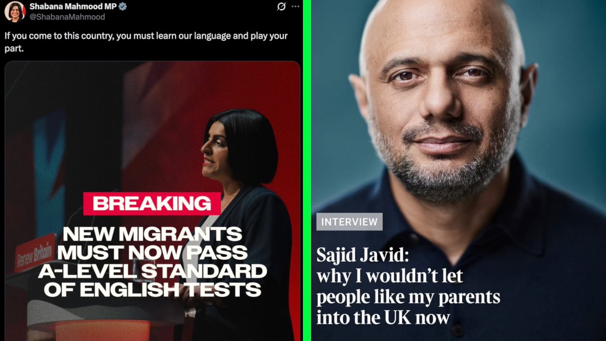 Labour and Conservatives indistinguishable

Shabana Mahmood and Sajid Javid lifting up the ladder behind them

They might as well just forward to when they join Reform UK