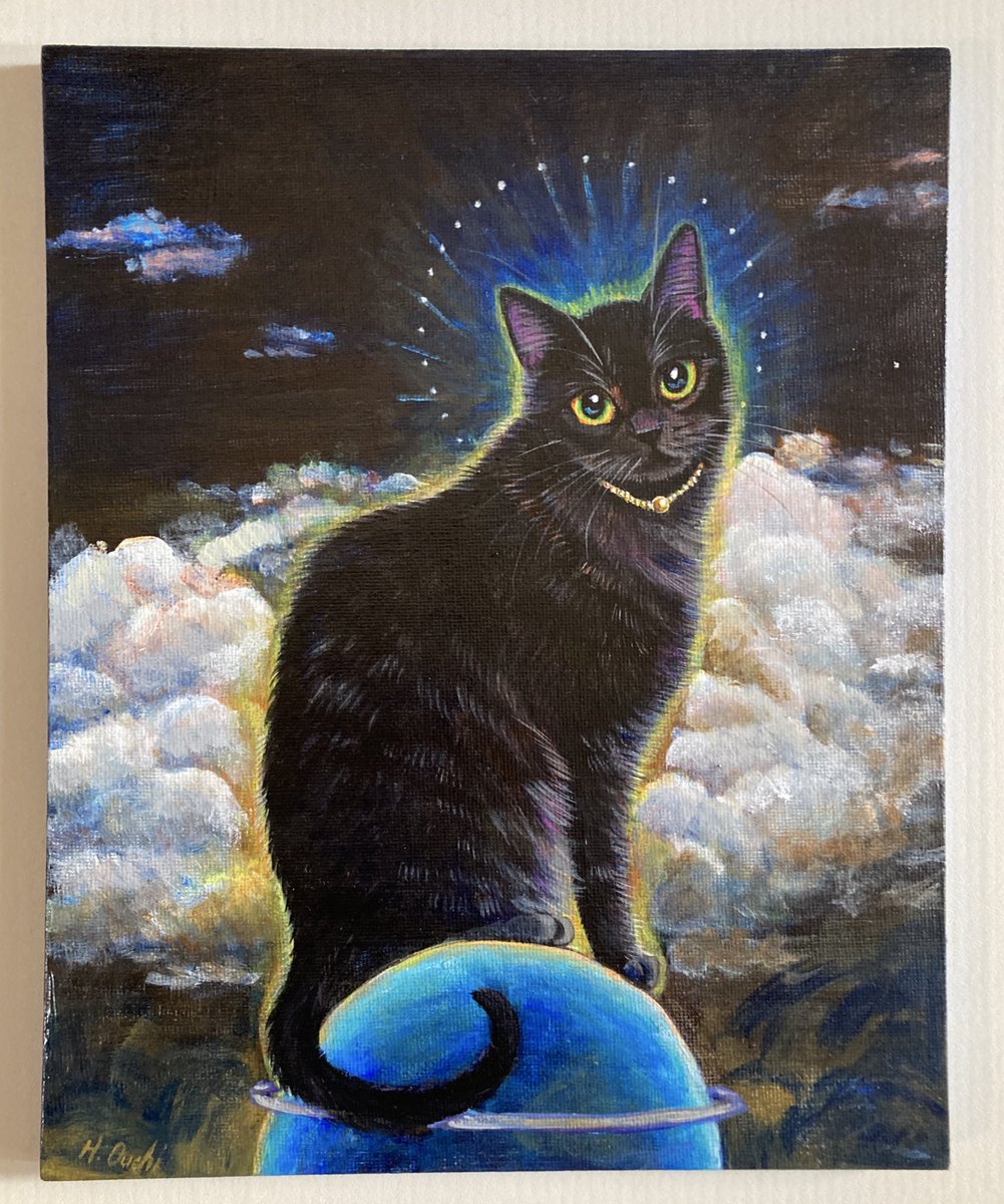 n*y様 【黒猫と共に】アクリル画 F3 風景画 絵画 n*y様 【黒猫と共に】アクリル画 F3 風景画 絵画 n*y様 【黒猫と共に