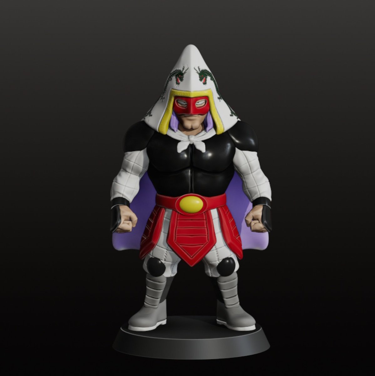 地禁門三悪人、不死身胴白龍 #闘将ラーメンマン #nomadsculpt