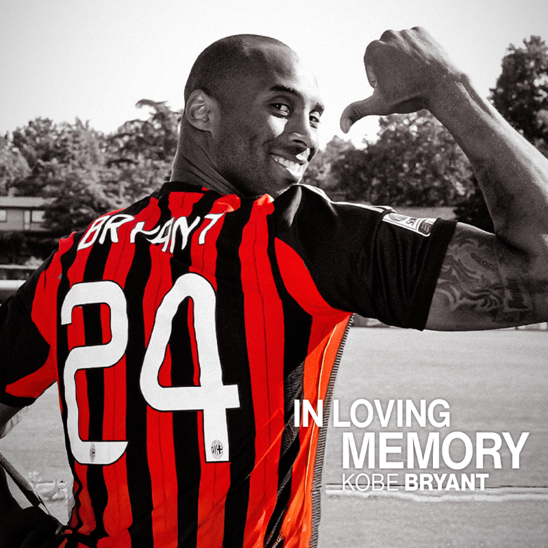 acmilan's tweet photo. Six years have gone by since we lost a sporting great and a true Milanista. We miss you, Kobe ♾️