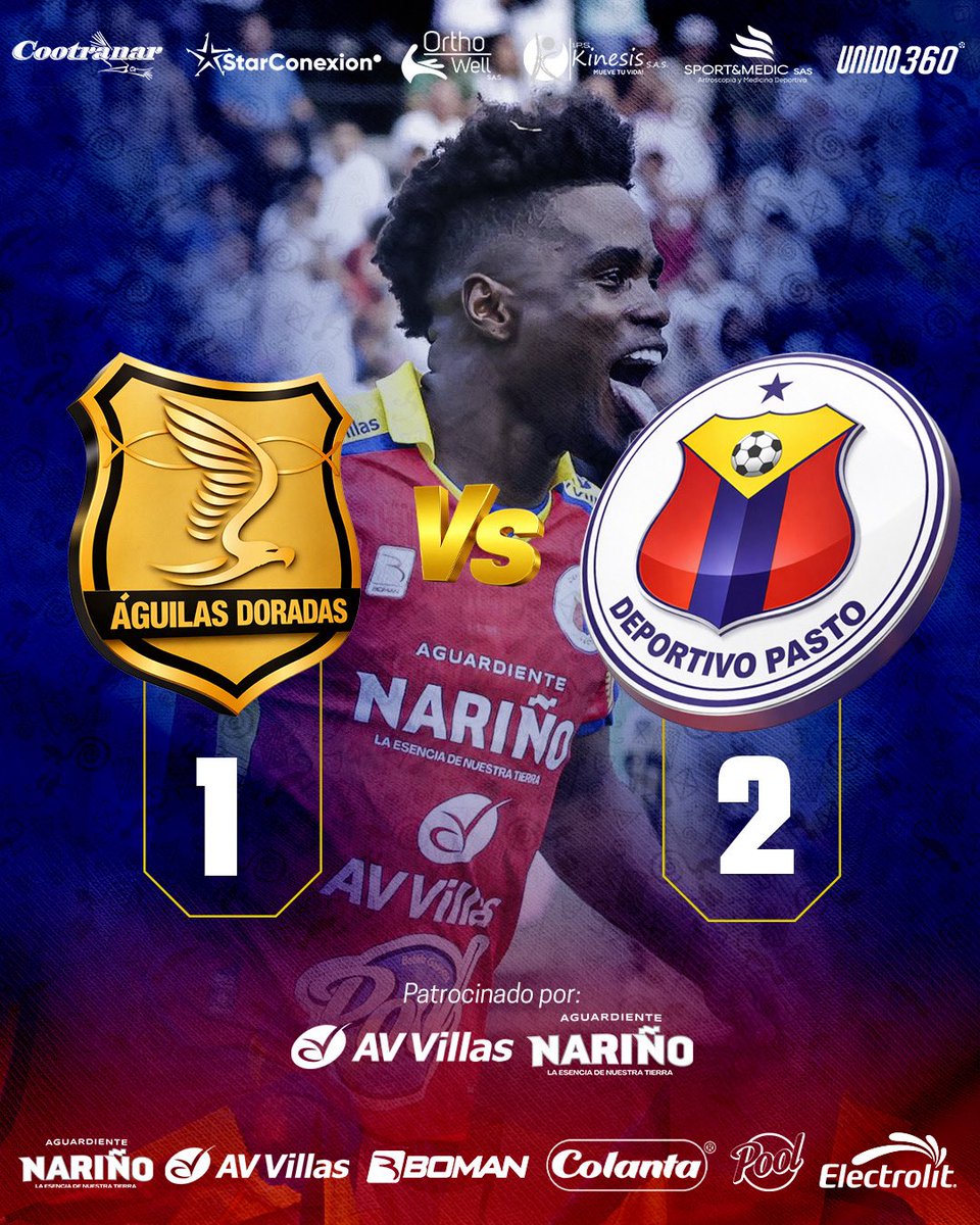 🔵🔴🟡 Finaliza el partido en el Cincuentenario de Medellín. Triunfo volcánico tras un gran esfuerzo de TODO EL EQUIPO.