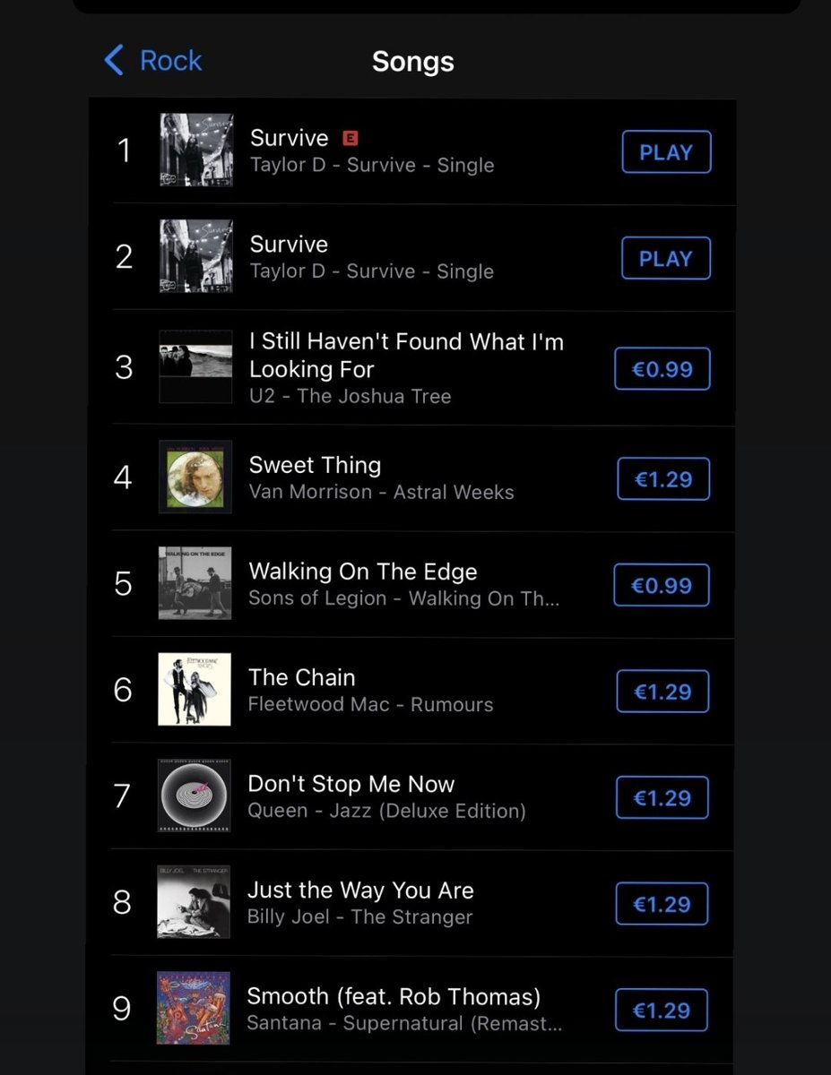 Taylor_D_Music_'s tweet image. Survive has gone places I only dreamed of  🖤
Major radio play across Ireland 
Picked for BBC Sounds of ’26
Debuted No.1 on iTunes 

I poured my heart &amp;amp; soul into this one. Forever grateful 🤍

open.spotify.com/track/7qoccdPx…

#Survive #NewMusic #IrishMusic #BBCSounds #No1