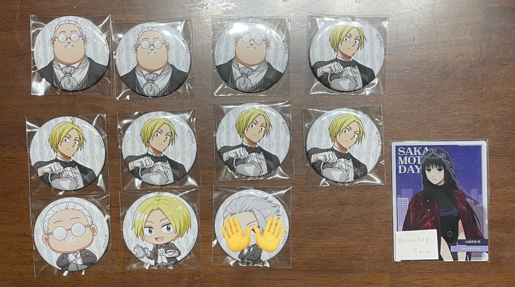 交換】サカモトデイズ サカデイ オシアド 缶バッジ ポストカード
