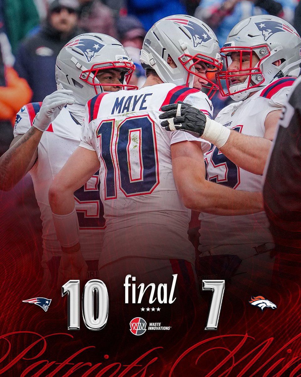 Patriots's tweet image. GOT A PLAYOFF WIN IN DENVER 🙌