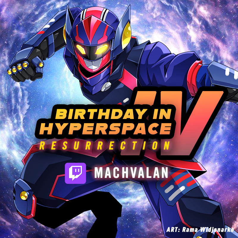 THE PARTY HAS BEGUN! Join me now on Twitch for #BirthdayInHyperspace 4: RESURRECTION!