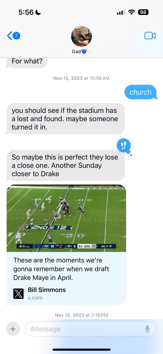 wrennally's tweet photo. Thinking about when my dad and I were riding for Drake Maye to the Pats before the draft https://t.co/GcxLOBIheo